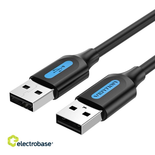USB 2.0 cable Vention COJBC 2A 0.25m Black PVC paveikslėlis 2