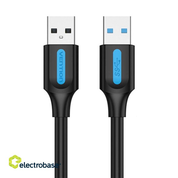 USB 3.0 cable Vention CONBI 2A 3m Black PVC image 1
