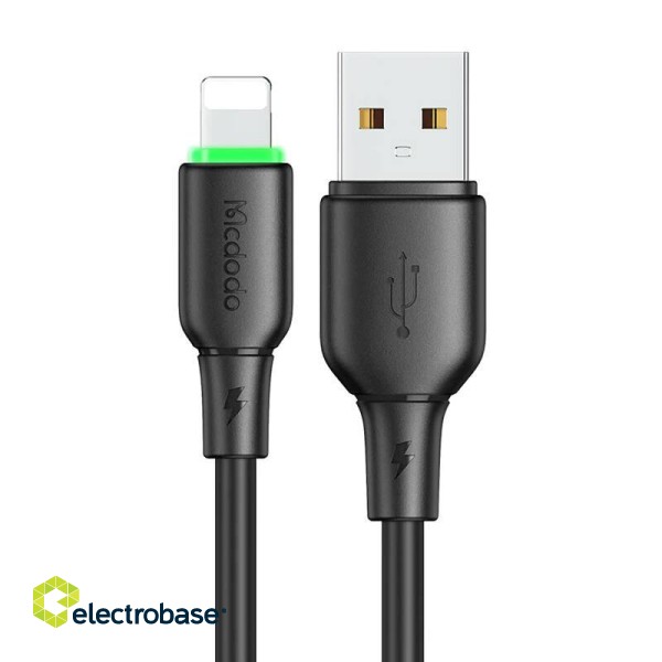 USB to Lightning Cable Mcdodo CA-4741 with LED light 1.2m (black) image 2