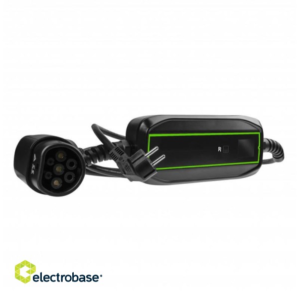 Charging cable for electric cars and hybrids Green Cell PowerCable EV16 3,6kW 10/16A 6,5m Schuko for Type 2 image 3