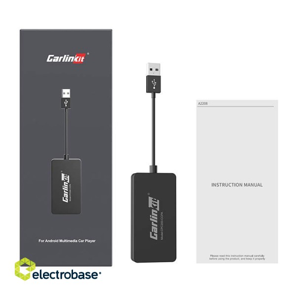 Carlinkit CCPA wireless adapter Apple Carplay/Android Auto (black) paveikslėlis 4