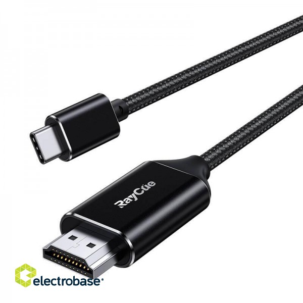 USB-C to HDMI 2.1 4k60Hz RayCue cable, 2m (black)