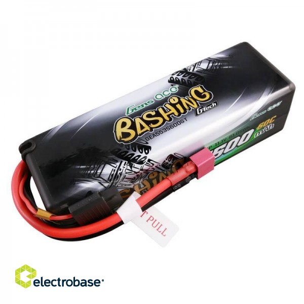 Gens ace G-Tech 5500mAh 11.1V 3S1P 60C HardCase 15# car Battery image 1