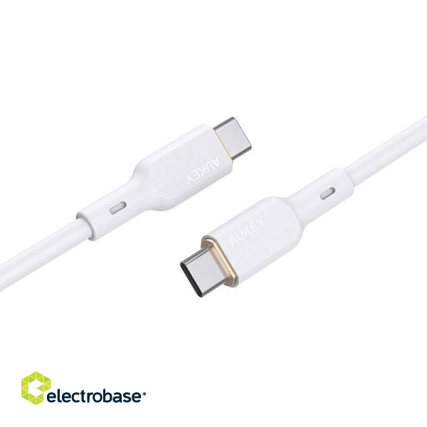 USB-C to USB-C Cable Aukey CB-SCC102, 100W, 1.8m (white) image 5