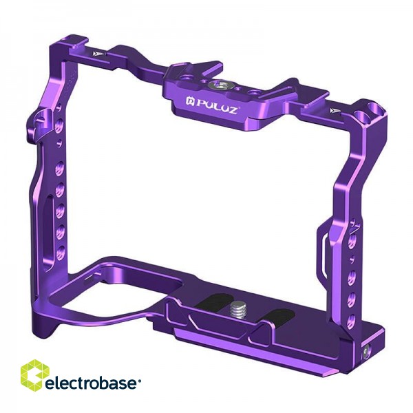 Metal Camera Cage Puluz with Handle For Sony A7R5 / A7M4 (Purple) image 2