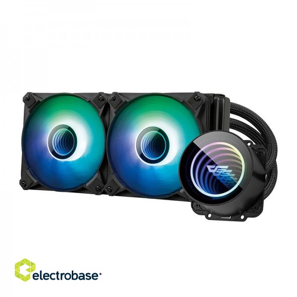 Water Cooling Darkflash DX240 V2.6 ARGB PC  2x 120x120 (Black) paveikslėlis 1