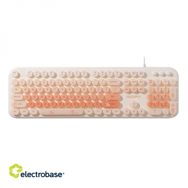 MOFII wired keyboard with backlight Love Me (Beige)