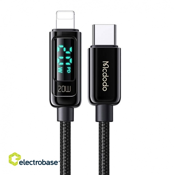 Mcdodo CA-8810 USB-C to Lightning cable, 36W, 1.2m (black) paveikslėlis 2