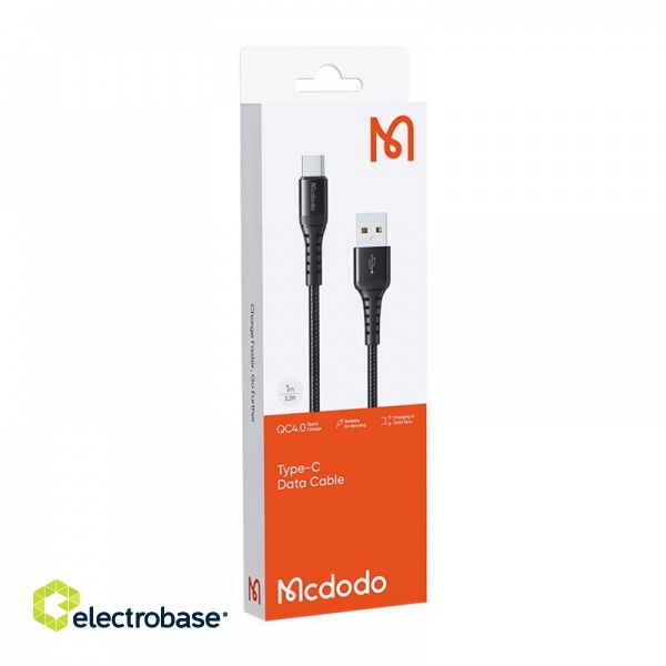 Mcdodo CA-2273 USB-A to USB-C cable, 60W, 3m (black) image 2