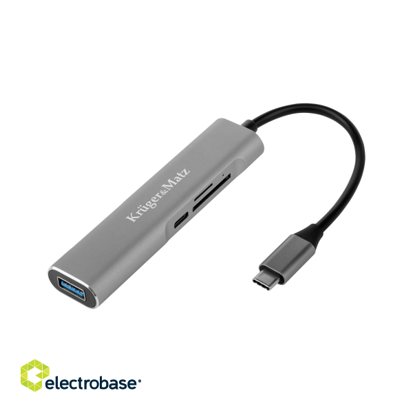 Laptops, notebooks, accessories // USB Hubs | USB Docking Station // Adapter (HUB) USB typu C na HDMI/USB3.0/SD/MicroSD/C port paveikslėlis 2