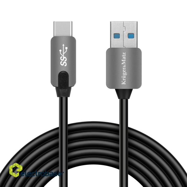 Tahvelarvutid ja tarvikud // USB kaablid // Kabel USB wtyk 3.0 - wtyk typu C 5 Gbps 0,5m Kruger&amp;Matz image 2