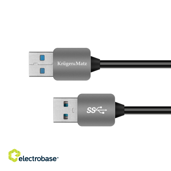 Computer components and accessories // PC/USB/LAN cables // Kabel USB3.0 wtyk - wtyk  1m Kruger&amp;Matz image 1