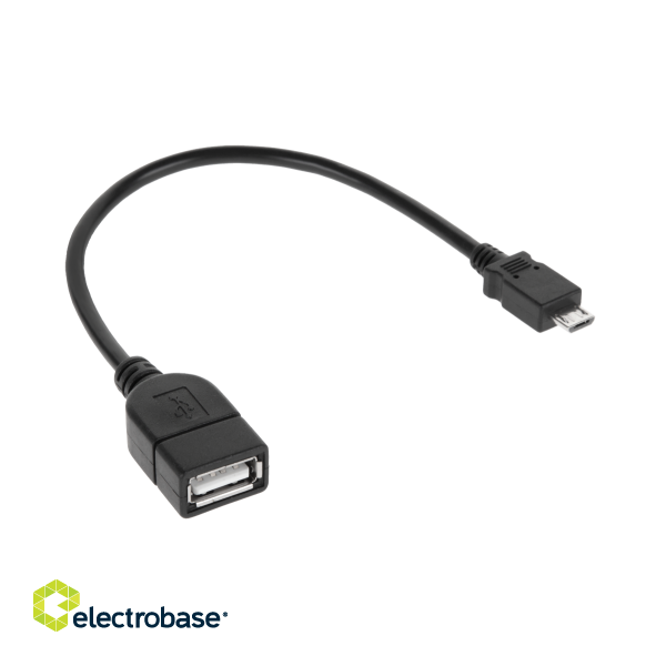 Computer components and accessories // PC/USB/LAN cables // Kabel USB gniazdo A - wtyk micro USB 20cm