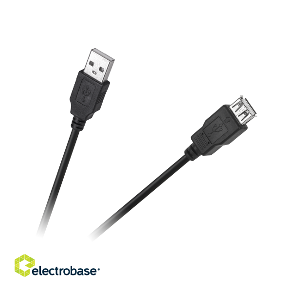 Datortehnikas komponentes un aksesuāri // Datora/USB/LAN kabeļi // Kabel USB wtyk-gniazdo 1.0m Cabletech Eco-Line image 1