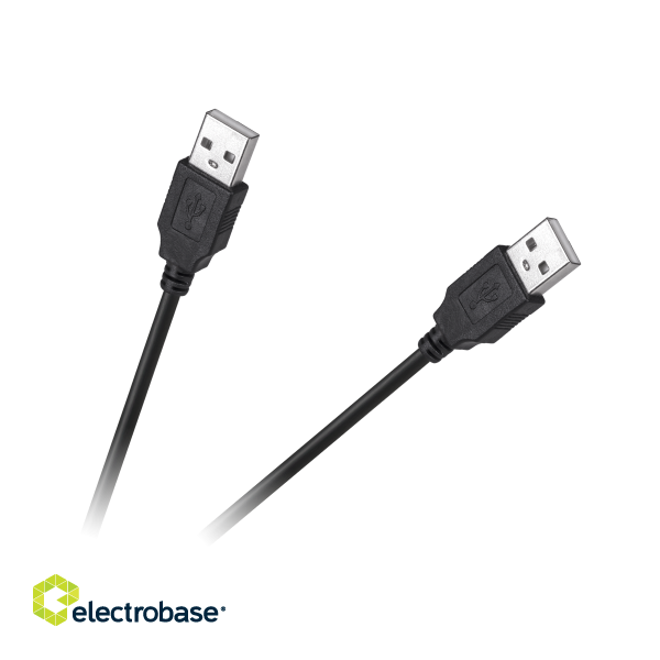 Datortehnikas komponentes un aksesuāri // Datora/USB/LAN kabeļi // Kabel USB wtyk-wtyk   1.5m Cabletech Eco-Line image 1