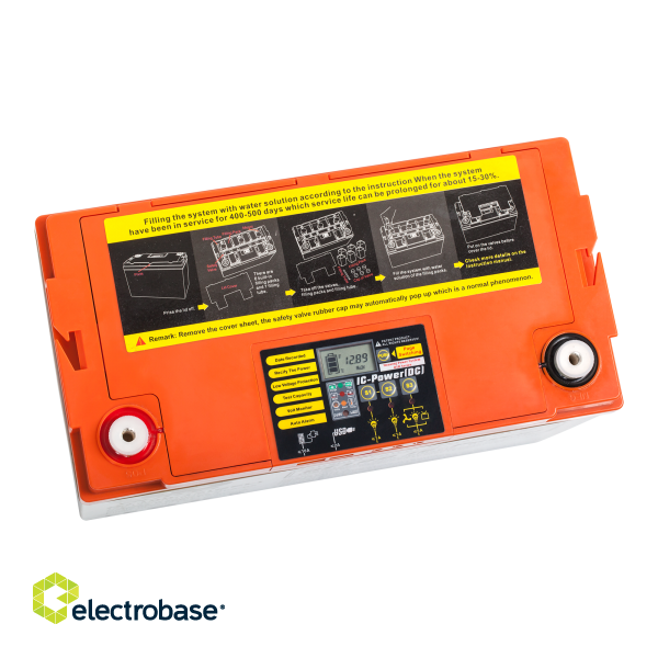 Primary batteries, rechargable batteries and power supply // Battery 12V, 6V, 4V |  lead-acid sealed battery | AGM VRLA // Akumulator żelowy głębokiego rozładowania z wyświetlaczem 12V 100Ah image 2