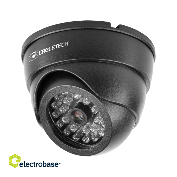 Videonovērošanas kameru sistēmas // Kameru aksesuārs // Atrapa kamery kopułkowej z LED DK-3 Cabletech