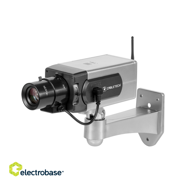 Videonovērošanas kameru sistēmas // Kameru aksesuārs // Atrapa kamery tubowej z sensorem ruchu i LED DK-13 Cabletech