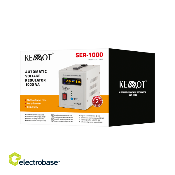 Nepertraukiamo maitinimo šaltinio (UPS) sistemos, Solar Power // Įtampos stabilizatoriai // Automatyczny stabilizator napięcia  KEMOT SER-1000 paveikslėlis 5