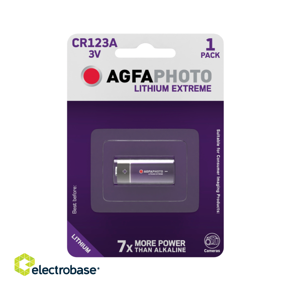 Baterijas, akumulatori, barošanas bloki un adapteri // Baterijas un lādētāji uz pasūtījumu // Bateria AgfaPhoto CR123 1szt./blist.