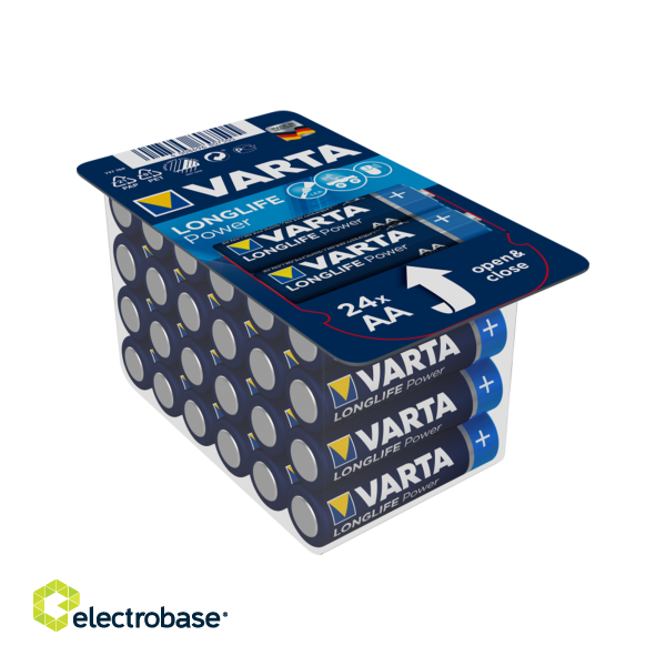 Baterijas, akumulatori, barošanas bloki un adapteri // Baterijas un lādētāji uz pasūtījumu // Bateria alkaliczna VARTA LR06 HIGH ENERGY Longlife Power 24szt./box