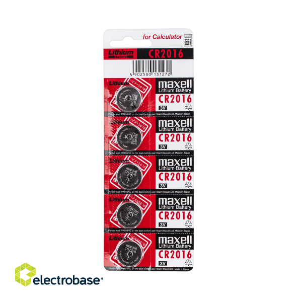Primary batteries, rechargable batteries and power supply // Batteries AA, AAA and other sizes, chargers for ordering // Bateria MAXELL CR2016 5szt./blist.