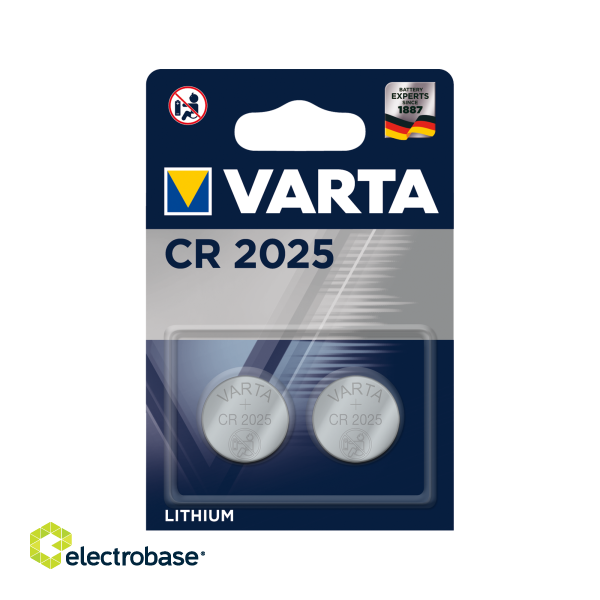Primary batteries, rechargable batteries and power supply // Batteries AA, AAA and other sizes, chargers for ordering // Bateria VARTA CR2025 2szt./bl.