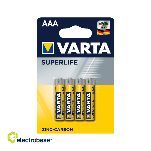 Baterijas, akumulatori, barošanas bloki un adapteri // Baterijas un lādētāji uz pasūtījumu // Bateria VARTA R03 SUPERLIFE 4szt./bl.