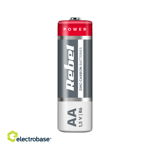 Baterijas, akumulatori, barošanas bloki un adapteri // Baterijas un lādētāji uz pasūtījumu // Baterie cynkowo węglowe REBEL R6