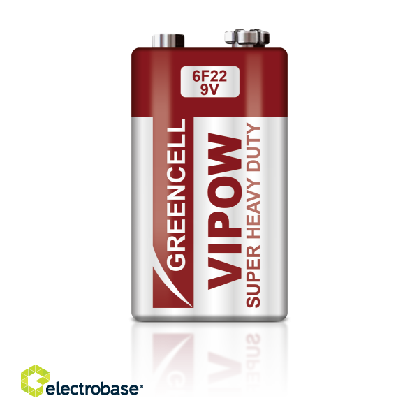 Baterijas, akumulatori, barošanas bloki un adapteri // Baterijas un lādētāji uz pasūtījumu // Baterie cynkowo węglowe VIPOW 6F22