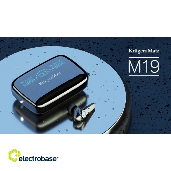 SALE // Bezprzewodowe słuchawki douszne z power bankiem Kruger&amp;Matz M19 image 8