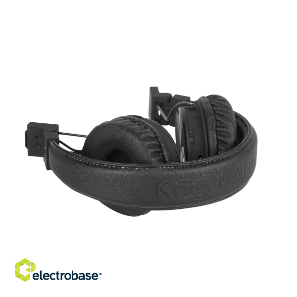 Headphones and Headsets // Headsets // Bezprzewodowe słuchawki nauszne Kruger&amp;Matz model Wave BT, kolor czarny image 2