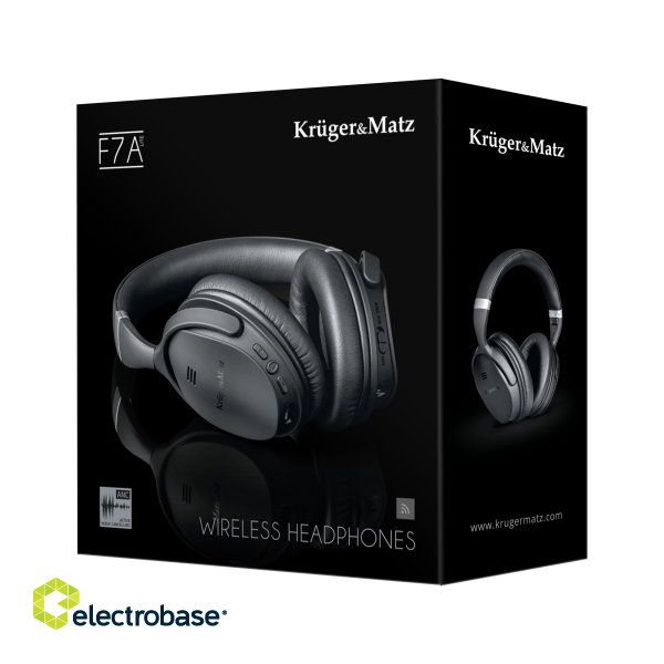 Kõrvaklapid // Peakomplektid // Bezprzewodowe słuchawki nauszne z ANC Kruger&amp;Matz F7A Lite image 6