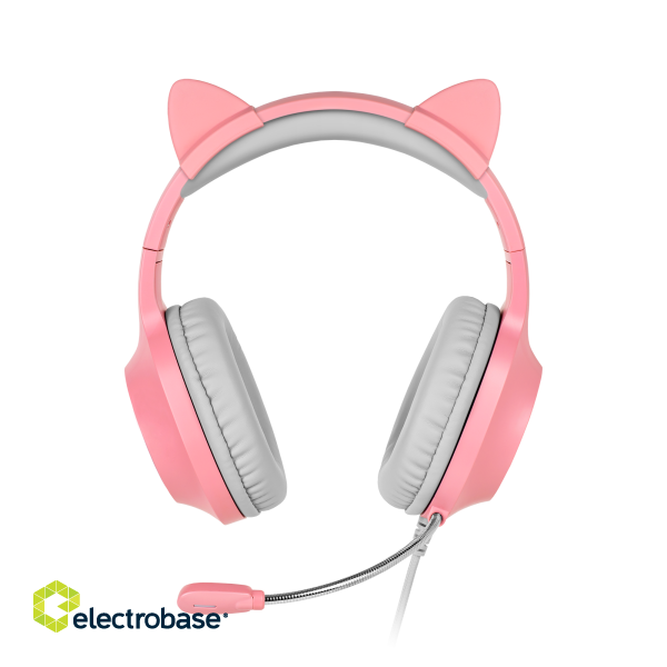 Audio Austiņas / Vadu / Bezvadu // Austiņas ar mikrofonu // Gamingowe słuchawki nauszne dla dzieci Kruger&amp;Matz Gamer Kids, kolor różowy image 4