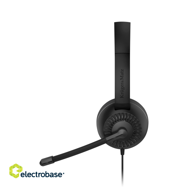 Austiņas // Headphones On-Ear // Słuchawki z mikrofonem do komputera ( USB ) Kruger&amp;Matz P3 image 4