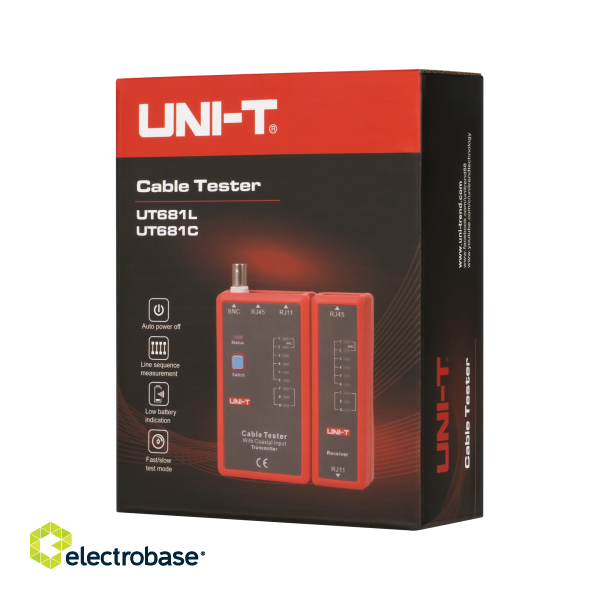 LAN-tietoverkko // Testaajat ja mittauslaitteet // Tester linii telefonicznych Uni-T UT681C image 6