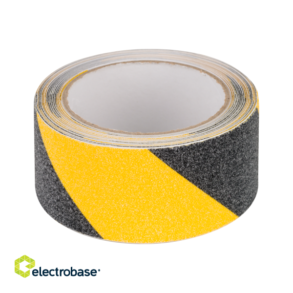 Insulating tapes and tapes // Insulating tapes // Taśma antypoślizgowa REBEL (0,75 mm x 50 mm x 5 m) czarno-żółta