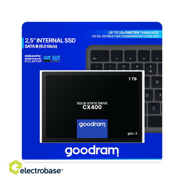 Компьютерные комплектующие // HDD/SSD Kаркас // Dysk SSD Goodram 1024 GB CX400 фото 5