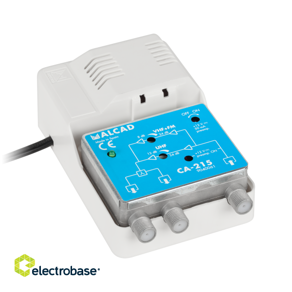 TV and Home Cinema // TV antennas // Wzmacniacz antenowy szerokopasmowy 12V CA-215 ALCAD