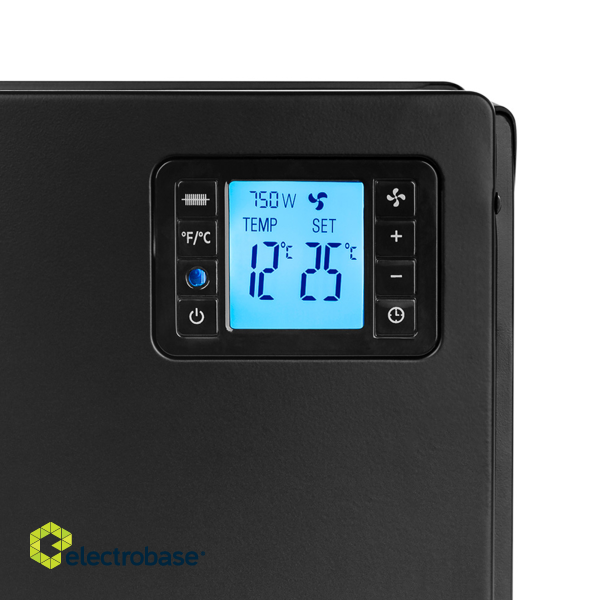 Klimata ierīces  // Sildītāji // Grzejnik konwektorowy CH7100 LCD SMART BLACK N'OVEEN image 4