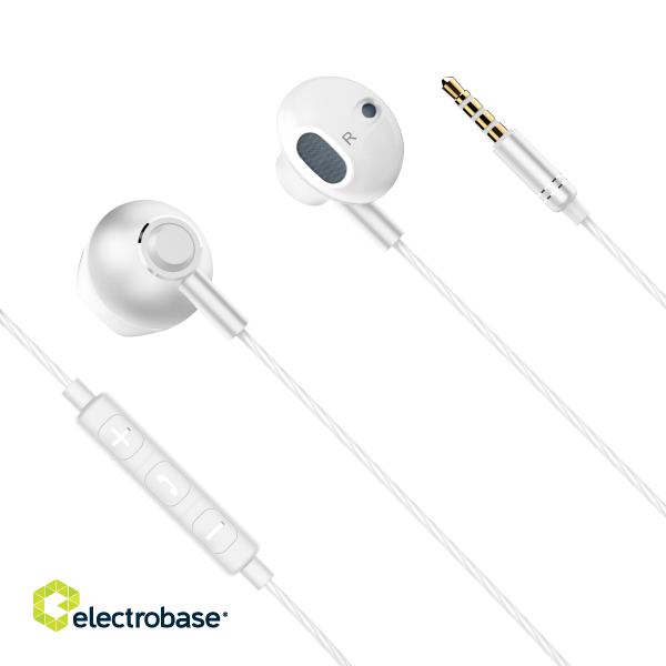 Headphones and Headsets // Headsets // Słuchawki douszne z mikrofonem Kruger&amp;Matz B2 białe image 1