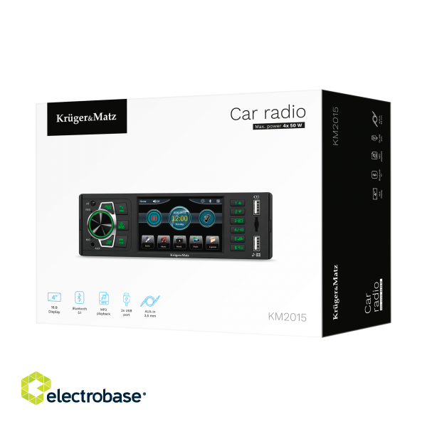 Auto un Moto preces, Auto Audio, Navigācija, CB Radio // Automašīnu radio un audio | Monitori // Radio samochodowe Kruger&amp;Matz KM2015 image 8