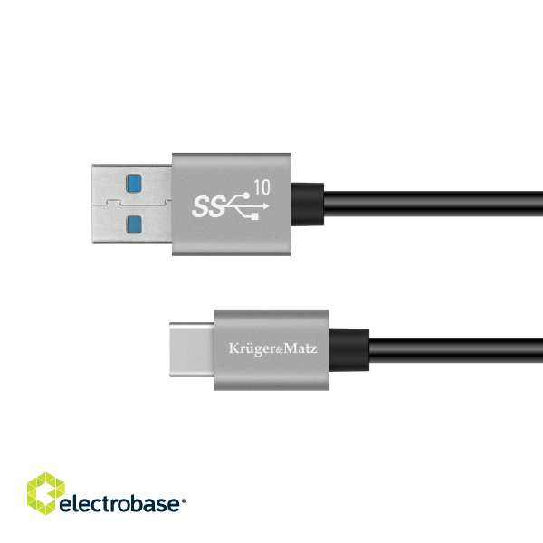 Planšetdatori un aksesuāri // USB Kabeļi // Kabel USB - USB typu C 10 Gbps 0,5 m Kruger&amp;Matz Basic image 1