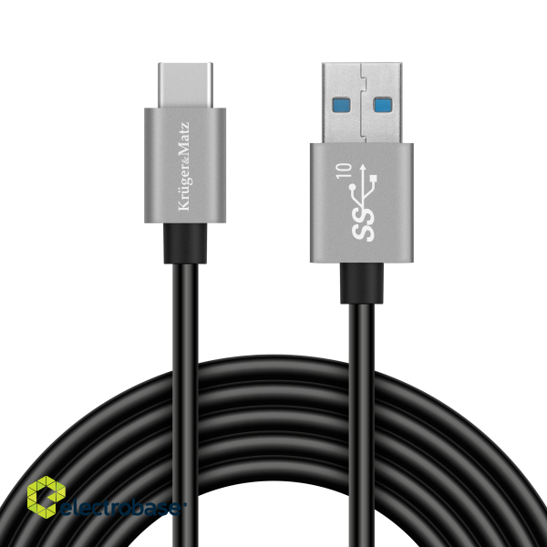 Planšetdatori un aksesuāri // USB Kabeļi // Kabel USB - USB typu C 10 Gbps 0,5 m Kruger&amp;Matz Basic image 2