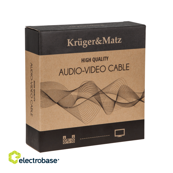 Akustiskais audio sistēmu kabelis un vads. Skaļruņu kabelis // Kabel głośnikowy 3.0m Kruger&amp;Matz (wtyki banan) image 3