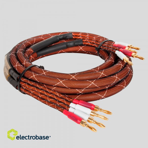 Akustiskais audio sistēmu kabelis un vads. Skaļruņu kabelis // Kabel głośnikowy 3.0m Kruger&amp;Matz (wtyki banan) image 9