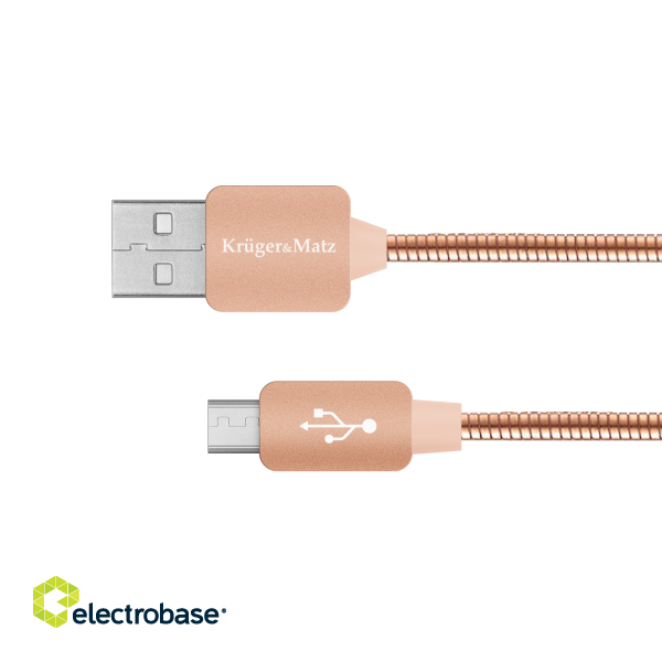 Planšetdatori un aksesuāri // USB Kabeļi // Kabel USB - micro USB  1m Kruger&amp;Matz image 1