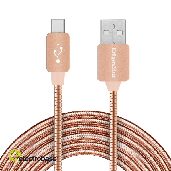 Planšetdatori un aksesuāri // USB Kabeļi // Kabel USB - micro USB  1m Kruger&amp;Matz image 2