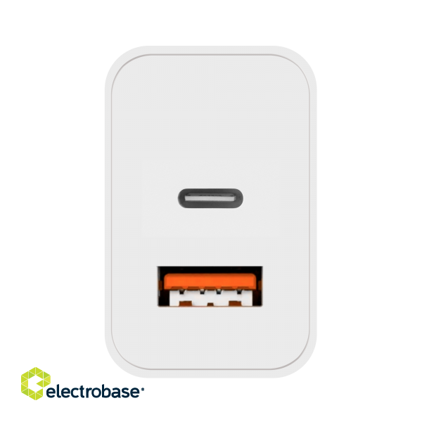 Mobilie Telefoni un aksesuāri // Wall chargers // Ładowarka sieciowa Kruger&amp;Matz GaN dual USB z funkcją Power Delivery i Quick Charge image 3