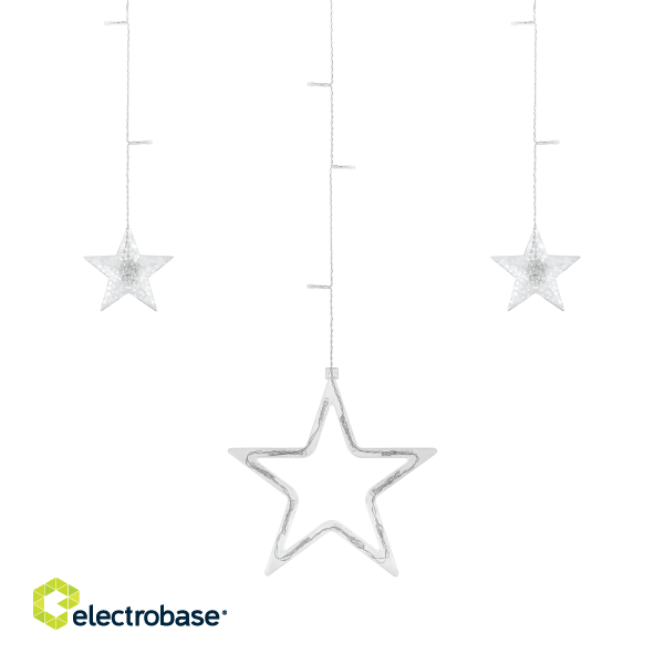 LED Lighting // Decorative and Christmas Lighting // Kurtyna świetlna Rebel - gwiazdy,ciepłe białe, 230V image 2